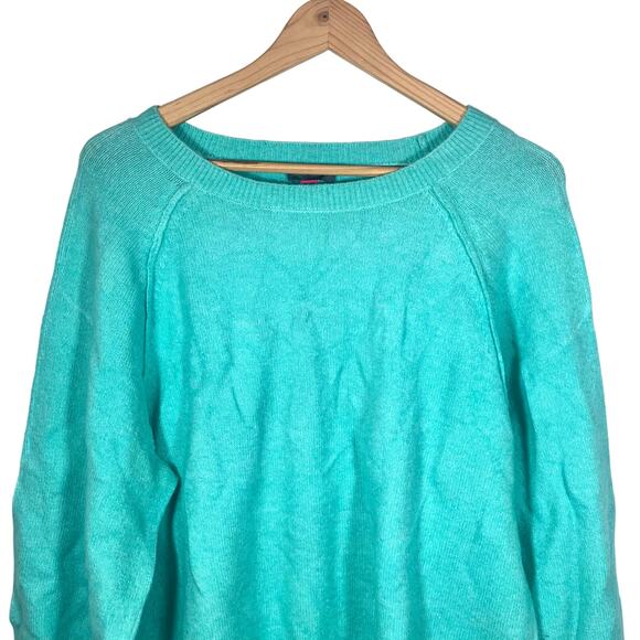 Vince Camuto Aqua Teal Soft Crew Neck Sweater Size Medium - Picture 3 of 5